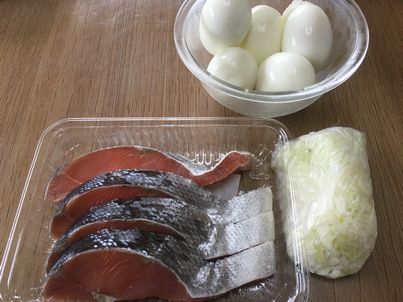 シャケ料理　材料